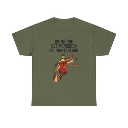 Unisex T-Shirt aus Baumwolle - Würde unantastbar