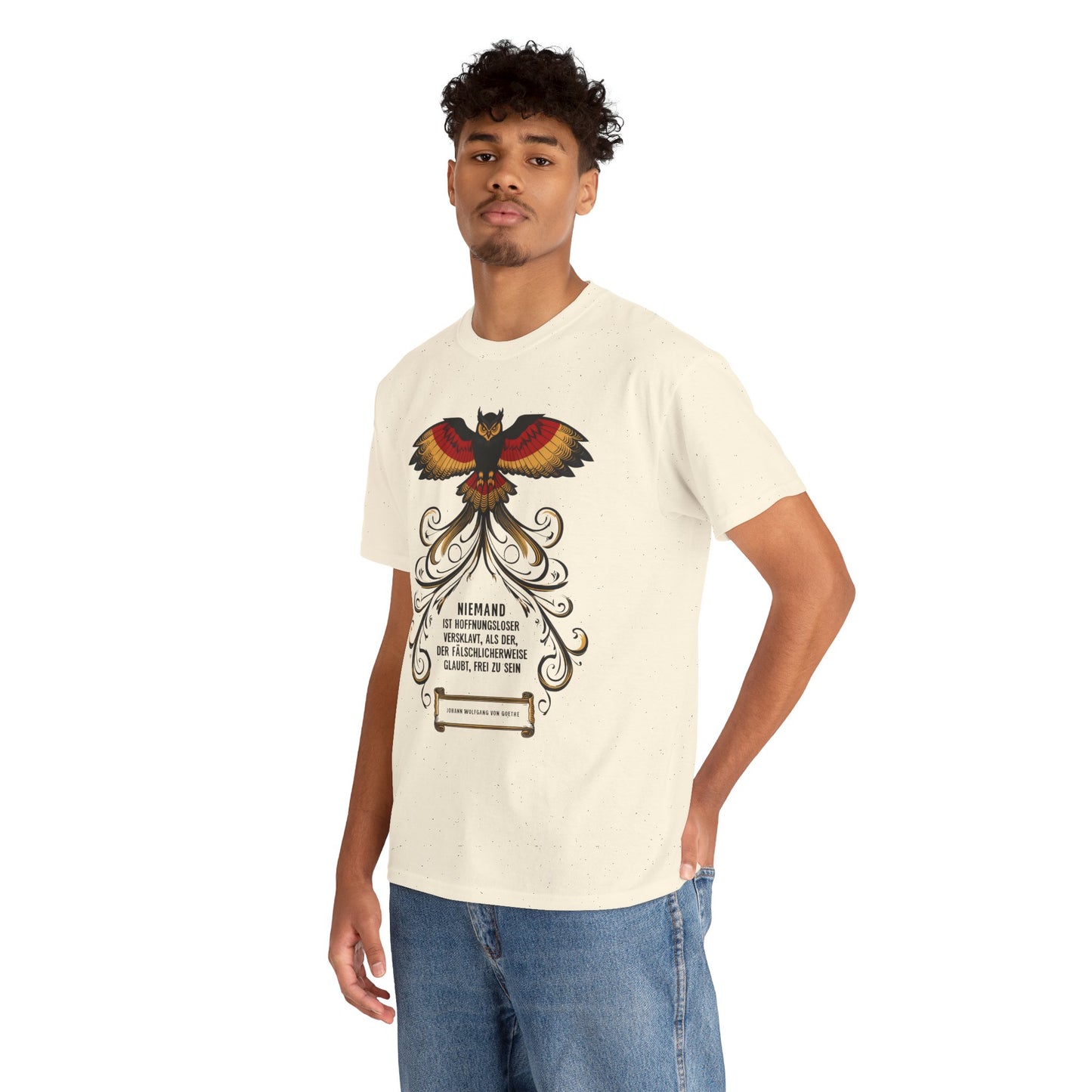 Unisex T-Shirt mit Zitat - Goethe - Hoffnungslos versklavt