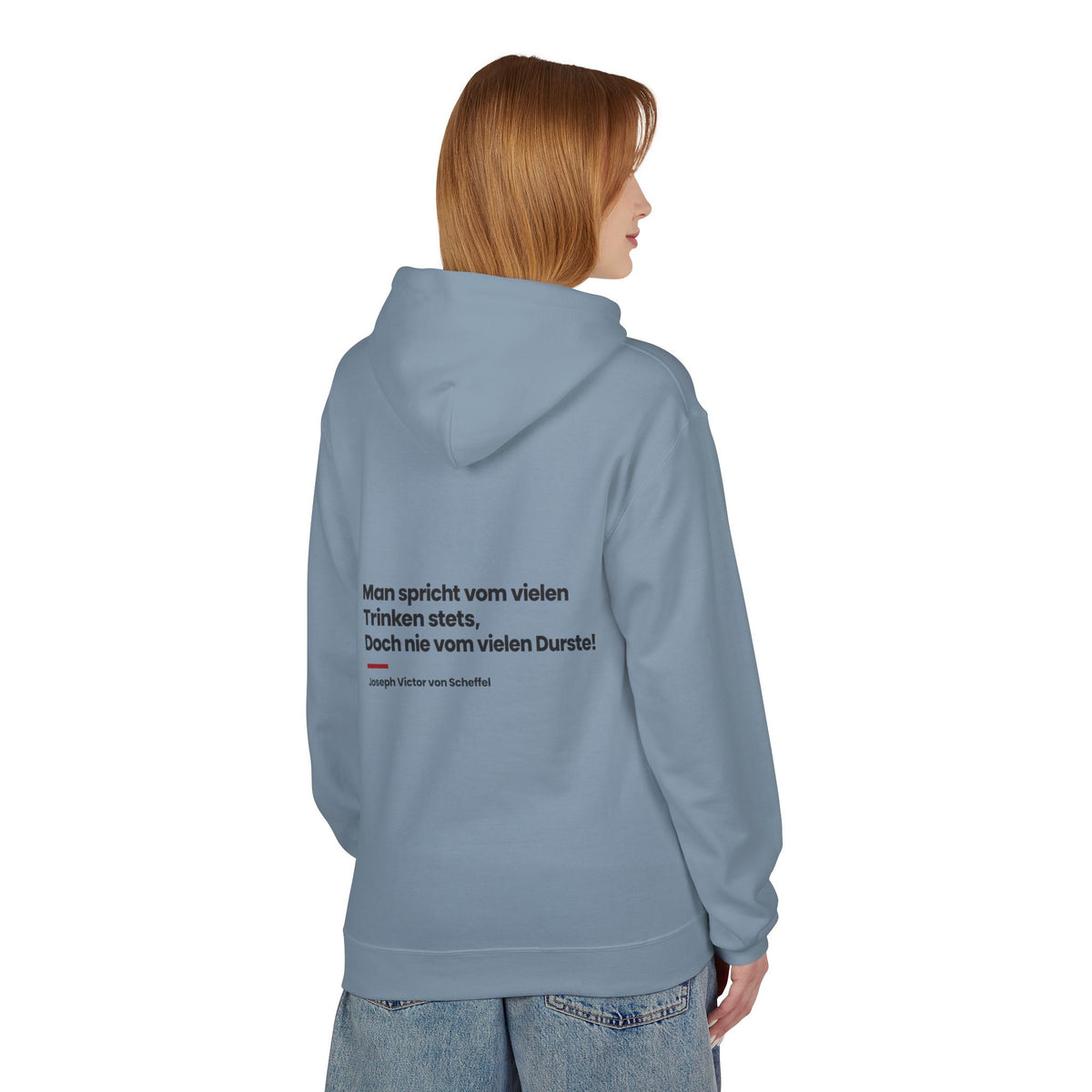 Unisex Fleece Hoodie mit Zitat - Scheffel - Vom vielen Durste