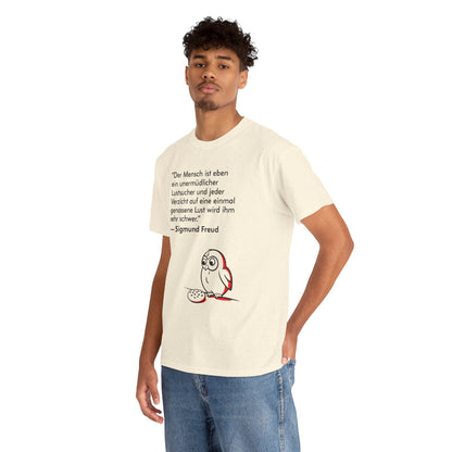 Unisex T-Shirt mit Zitat - Sigmund Freud - Unermüdlicher Lustsucher