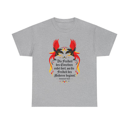 Unisex T-Shirt mit Zitat - Immanuel Kant - Freiheit des Einzelnen