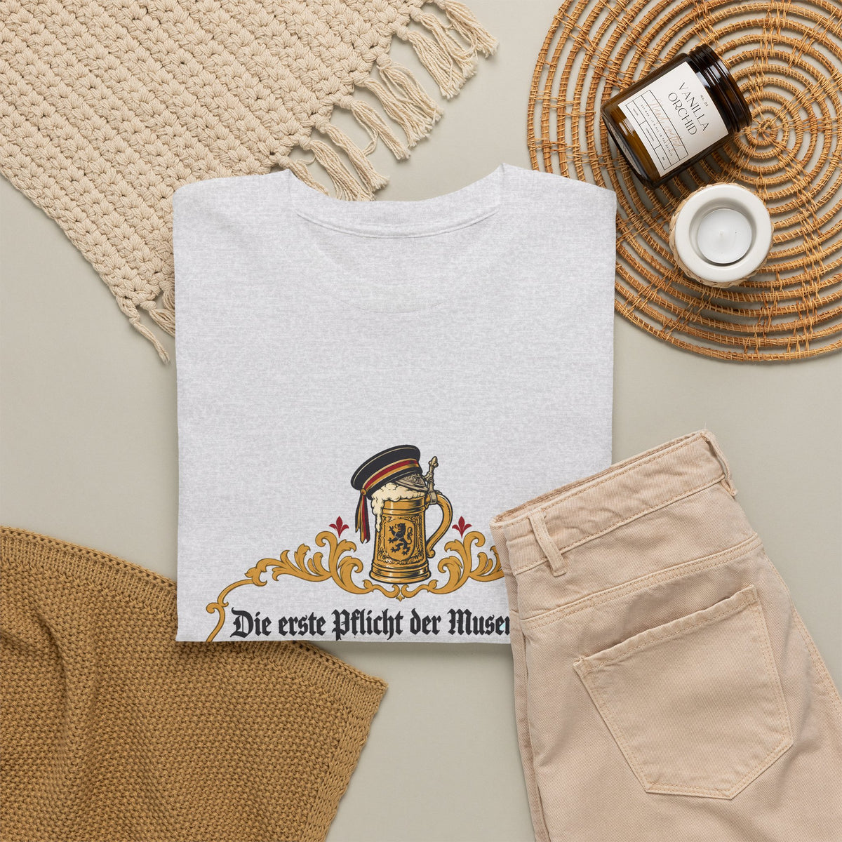Unisex T-Shirt mit Zitat - Busch - Pflicht der Musensöhne