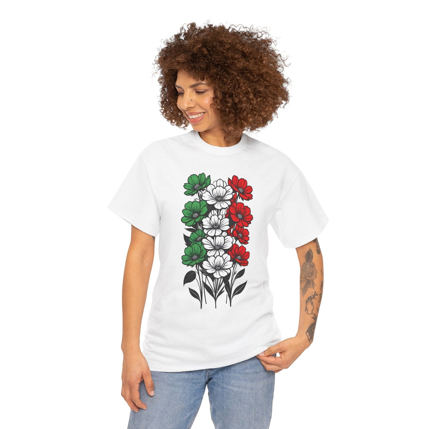 Unisex T-shirt with flowers - Italy