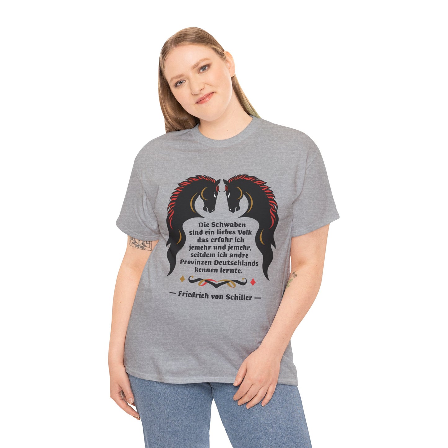 Unisex T-shirt with quote - Schiller - Swabia a lovely people