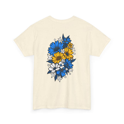 T-shirt with flowers - Bosnia and Herzegovina (print on the back)