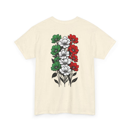T-Shirt mit Blumen - Italien (Druck hinten)