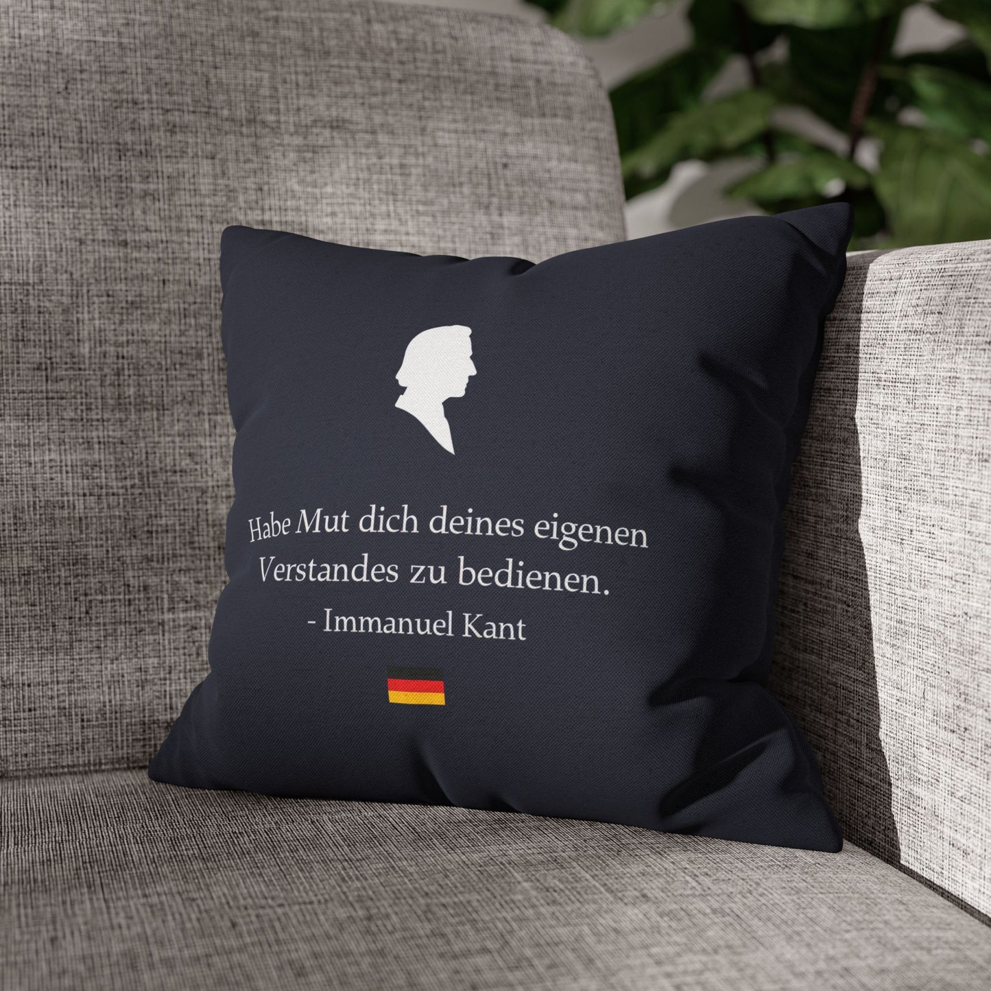 Kissenbezug mit Zitat - Immanuel Kant - Mut zum Verstand
