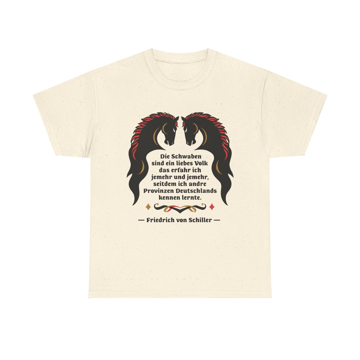Unisex T-shirt with quote - Schiller - Swabia a lovely people