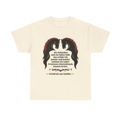 Unisex T-shirt with quote - Schiller - Swabia a lovely people