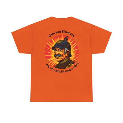 Unisex T-Shirt mit Bismarck und Zitat - Deutschland (Druck hinten)