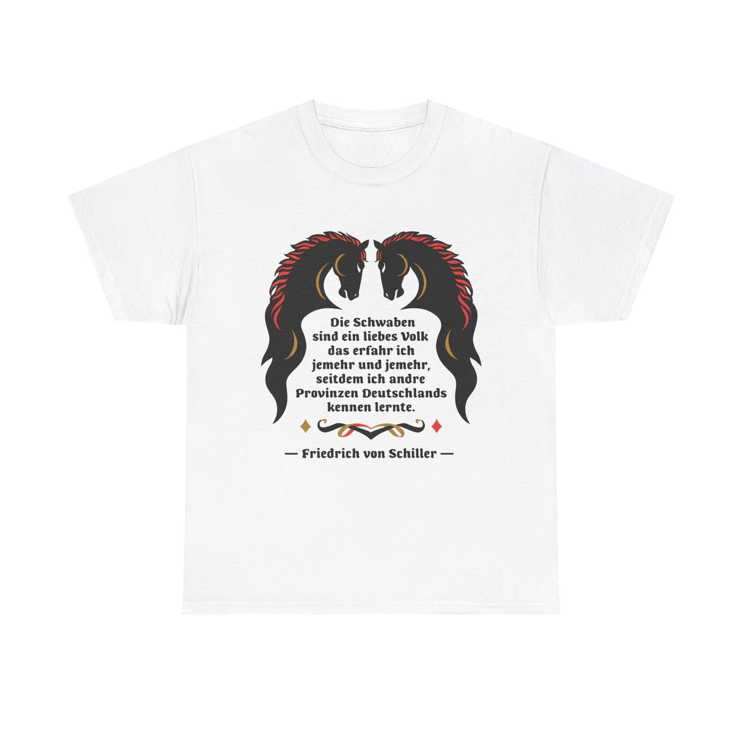 Unisex T-shirt with quote - Schiller - Swabia a lovely people