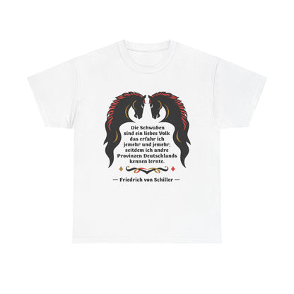 Unisex T-shirt with quote - Schiller - Swabia a lovely people