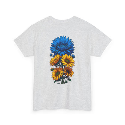 T-shirt with flowers - Ukraine (print on the back)