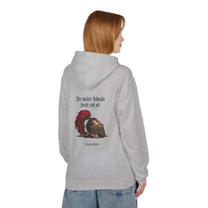 Unisex Fleece Hoodie mit Zitat - Uhland - Der wackre Schwabe