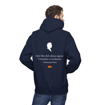 Unisex Fleece Hoodie mit Zitat - Immanuel Kant - Mut zum Verstand