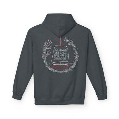 Unisex Fleece Hoodie mit Zitat - Hermann Hesse - Einfache Wege