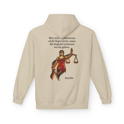 Unisex Fleece Hoodie mit Zitat - Goethe - Gesetze