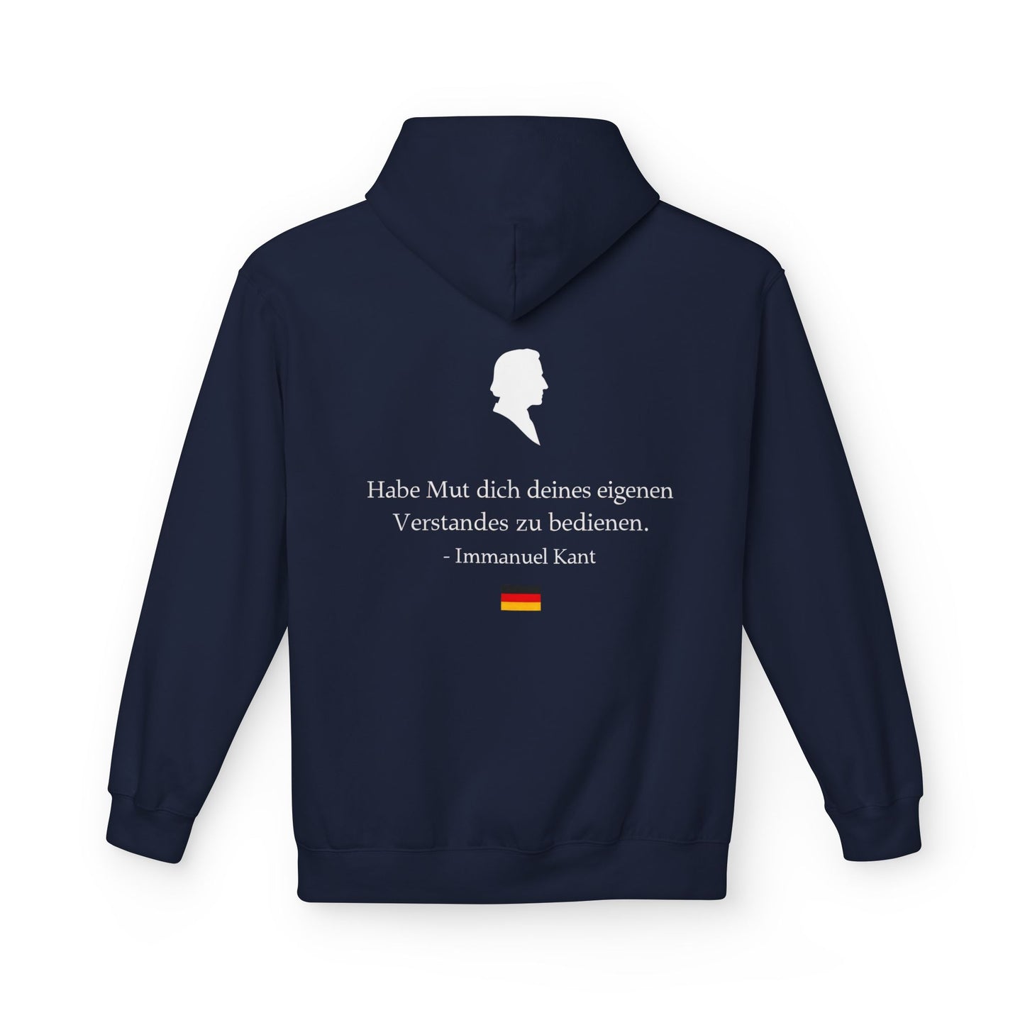 Unisex Fleece Hoodie mit Zitat - Immanuel Kant - Mut zum Verstand