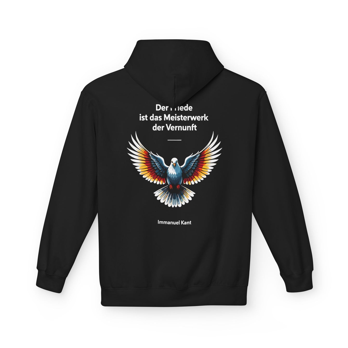 Unisex Fleece Hoodie mit Taube und Zitat - Kant