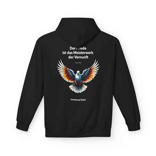 Unisex Fleece Hoodie mit Taube und Zitat - Kant