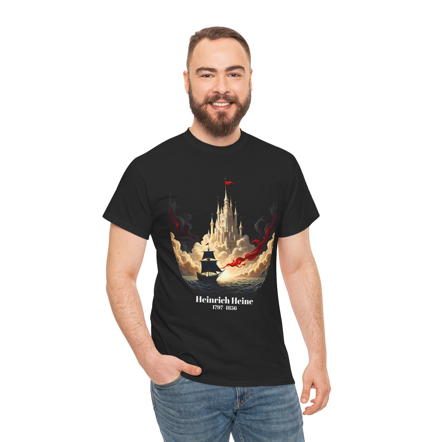 Unisex T-shirt with dream castle - Heinrich Heine