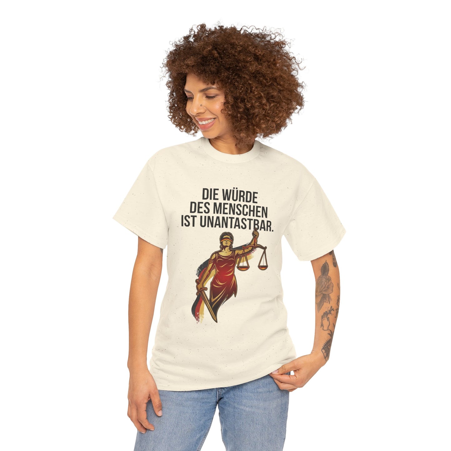 Unisex T-Shirt aus Baumwolle - Würde unantastbar
