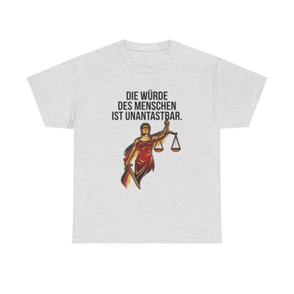 Unisex T-Shirt aus Baumwolle - Würde unantastbar
