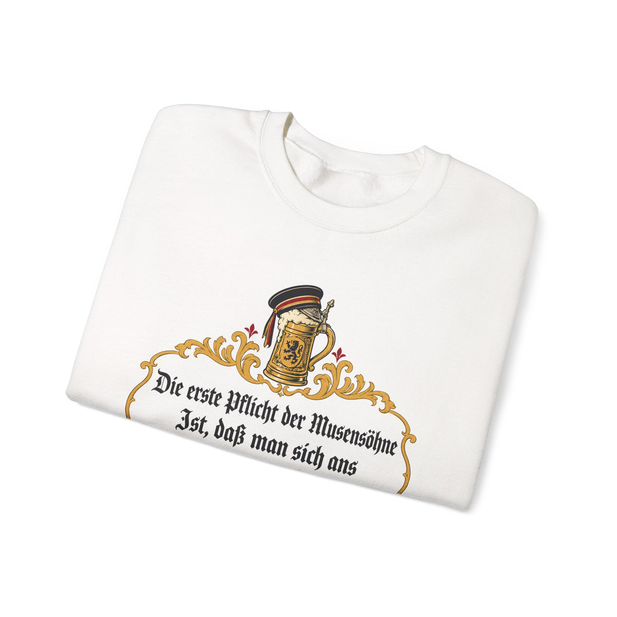 Unisex Sweatshirt mit Zitat - Busch - Pflicht der Musensöhne
