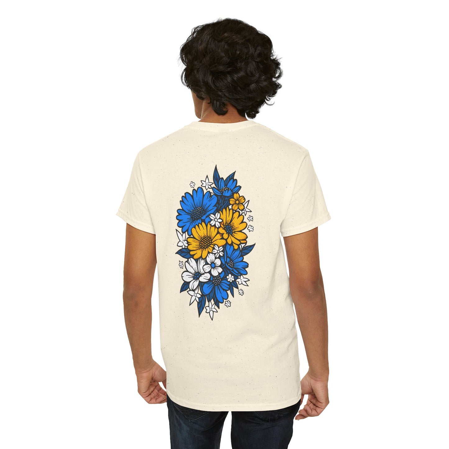 T-shirt with flowers - Bosnia and Herzegovina (print on the back)