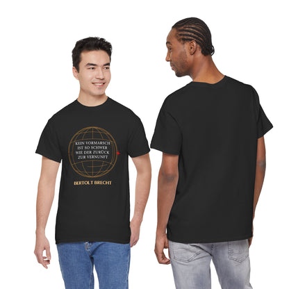 Unisex T-Shirt mit Zitat - Bertolt Brecht - Vormarsch Vernunft