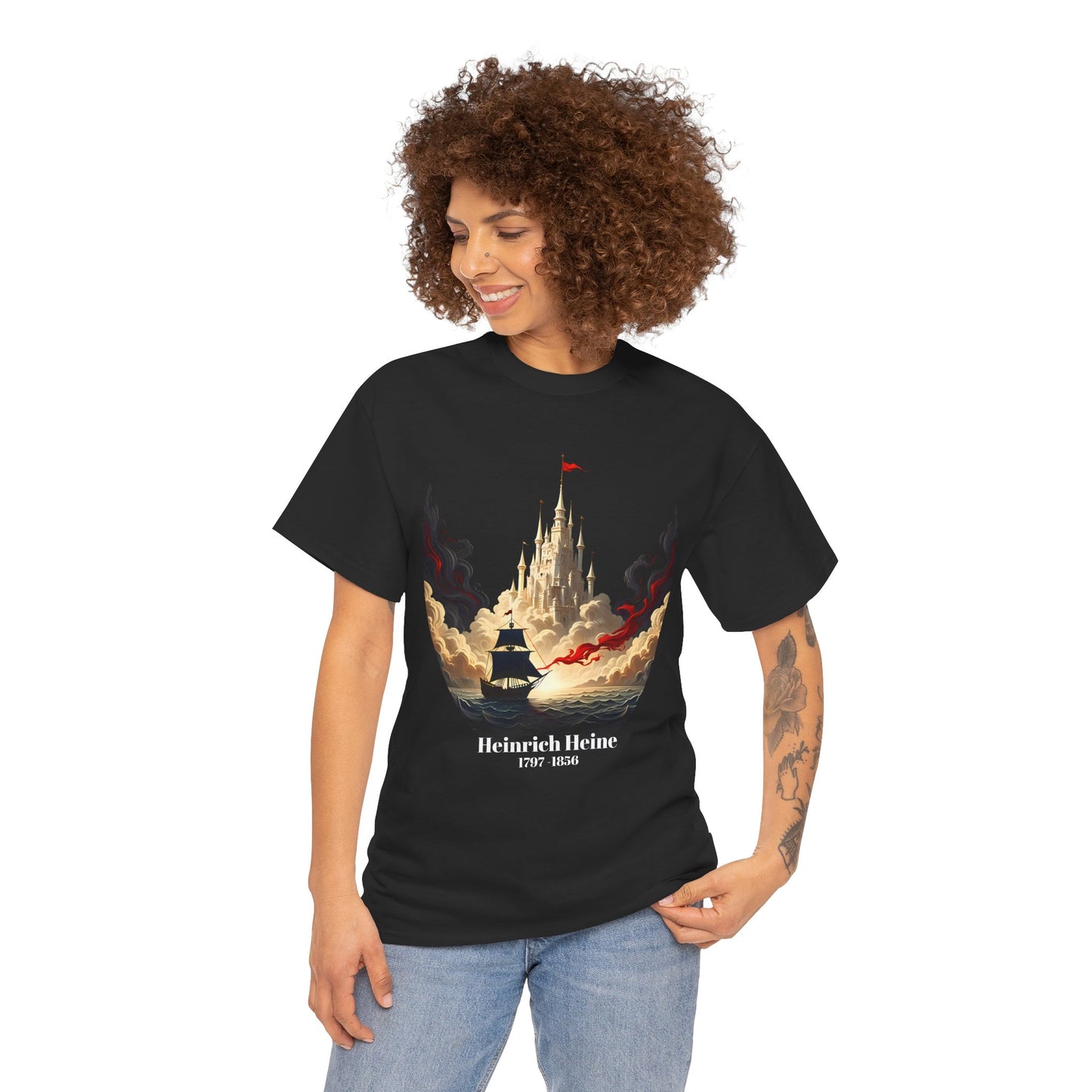 Unisex T-shirt with dream castle - Heinrich Heine