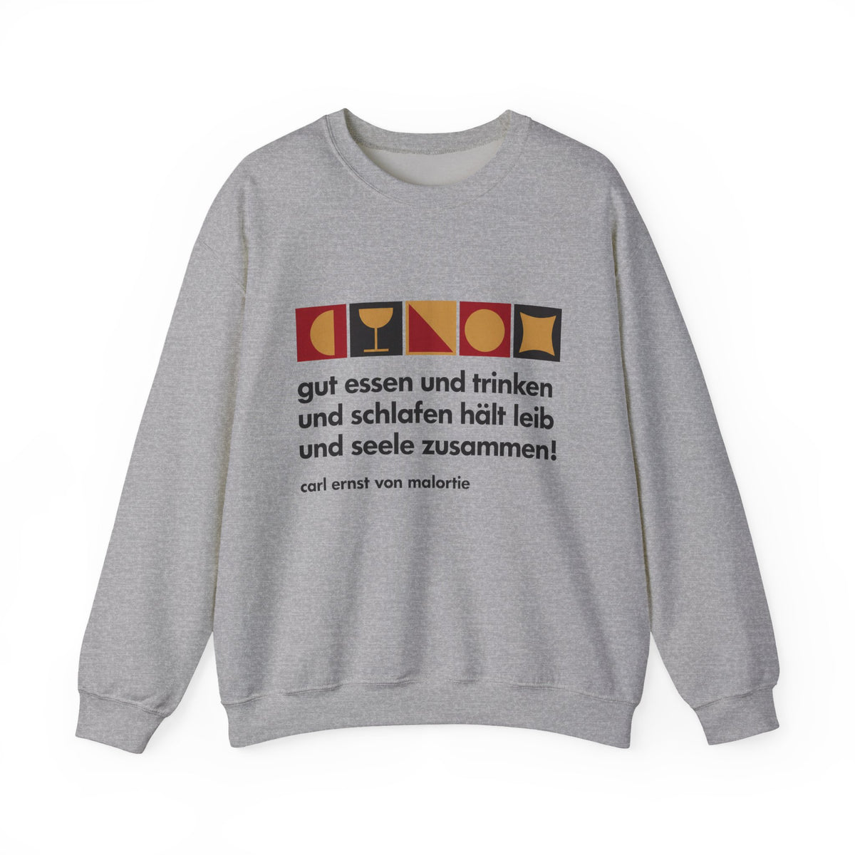 Unisex Sweatshirt mit Zitat - Malortie - Essen Trinken Schlafen