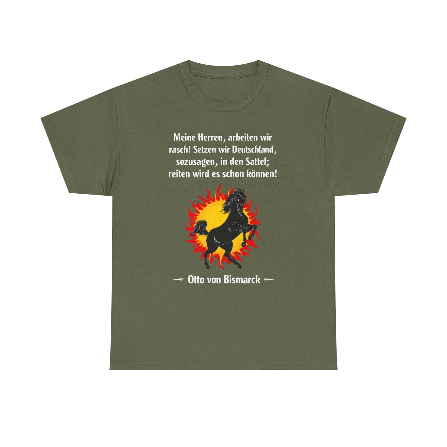 Unisex T-Shirt mit Zitat - Otto von Bismarck - Arbeiten wir rasch