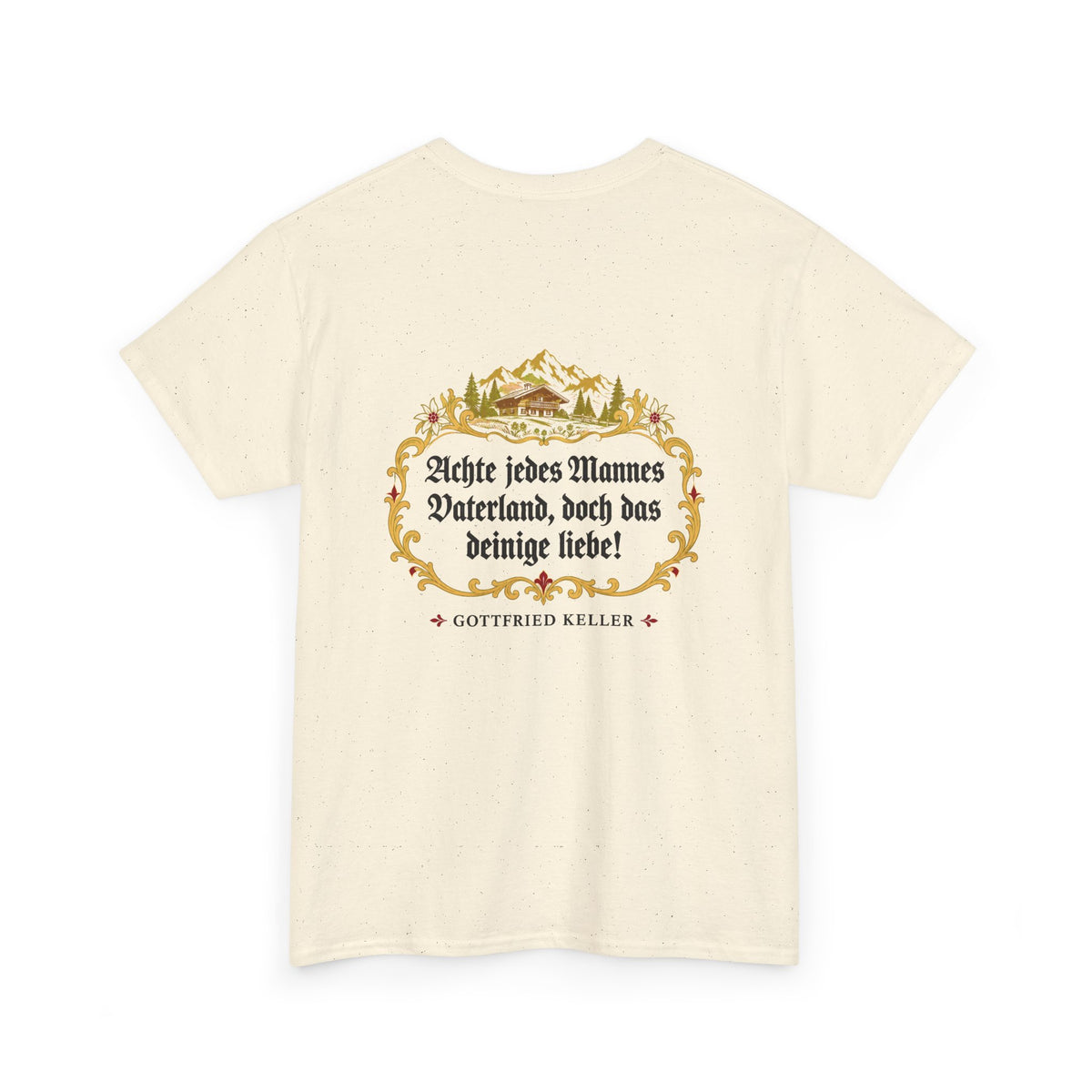 Unisex T-Shirt mit Zitat - Keller - Das deinige liebe (Druck hinten)