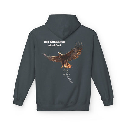 Unisex Fleece Hoodie mit Volkslied - Gedanken sind frei