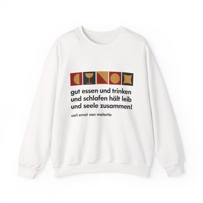 Unisex Sweatshirt mit Zitat - Malortie - Essen Trinken Schlafen