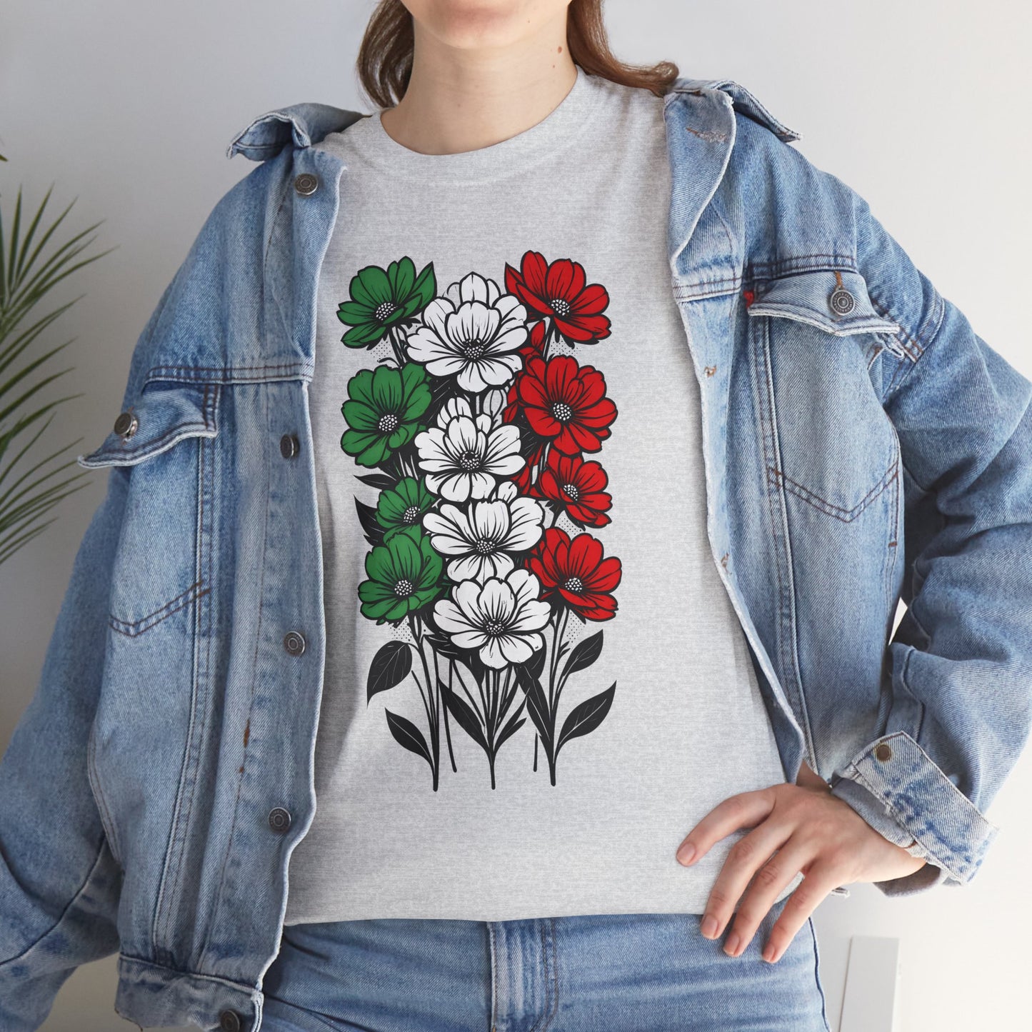 Unisex T-shirt with flowers - Italy