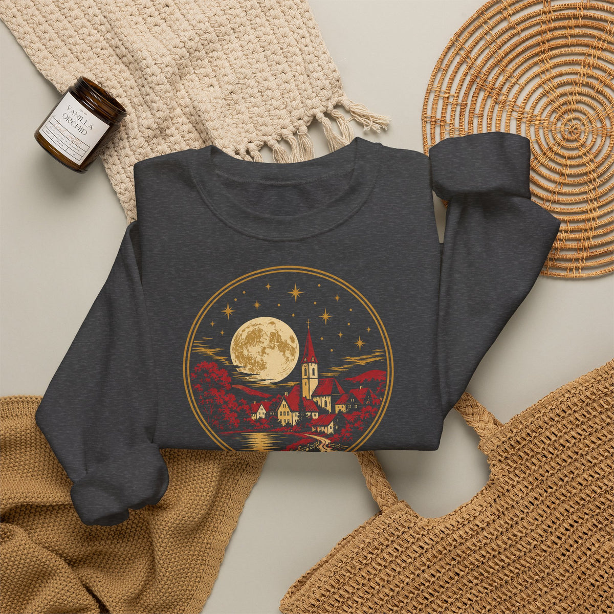 Unisex Sweatshirt mit Zitat - Claudius - Der Mond ist aufgegangen