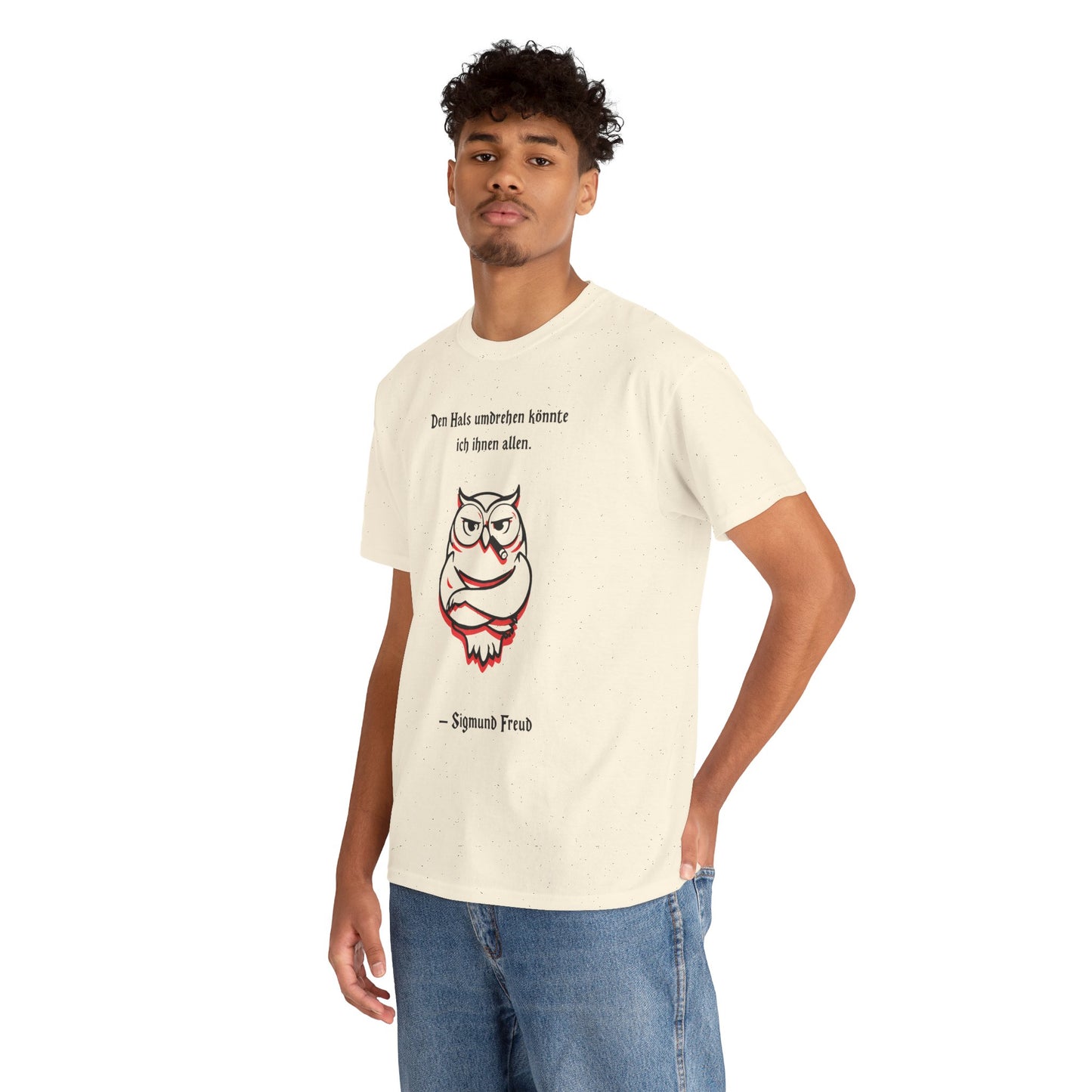 Unisex T-Shirt mit Zitat - Sigmund Freud - Hals umdrehen