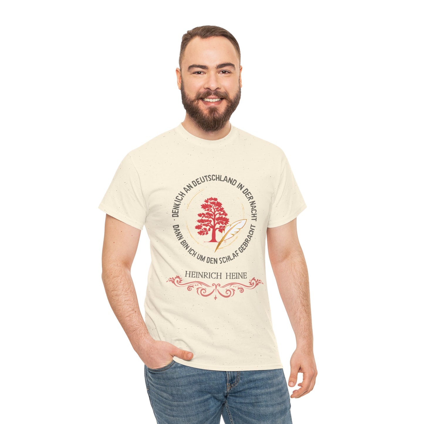Unisex T-shirt with poem - Heinrich Heine - Night Thoughts