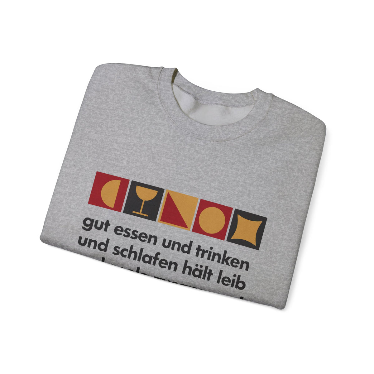 Unisex Sweatshirt mit Zitat - Malortie - Essen Trinken Schlafen
