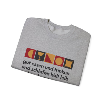 Unisex Sweatshirt mit Zitat - Malortie - Essen Trinken Schlafen