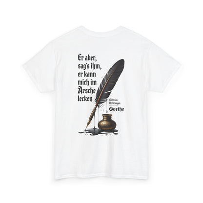 Unisex T-shirt with a quote from Goethe (print on the back)