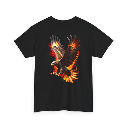 Unisex T-Shirt mit Adler und Flammen - Deutschland (Druck hinten)