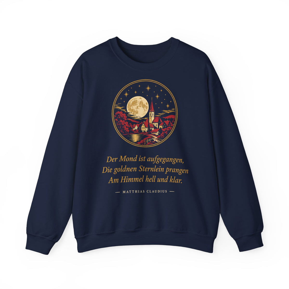 Unisex Sweatshirt mit Zitat - Claudius - Der Mond ist aufgegangen