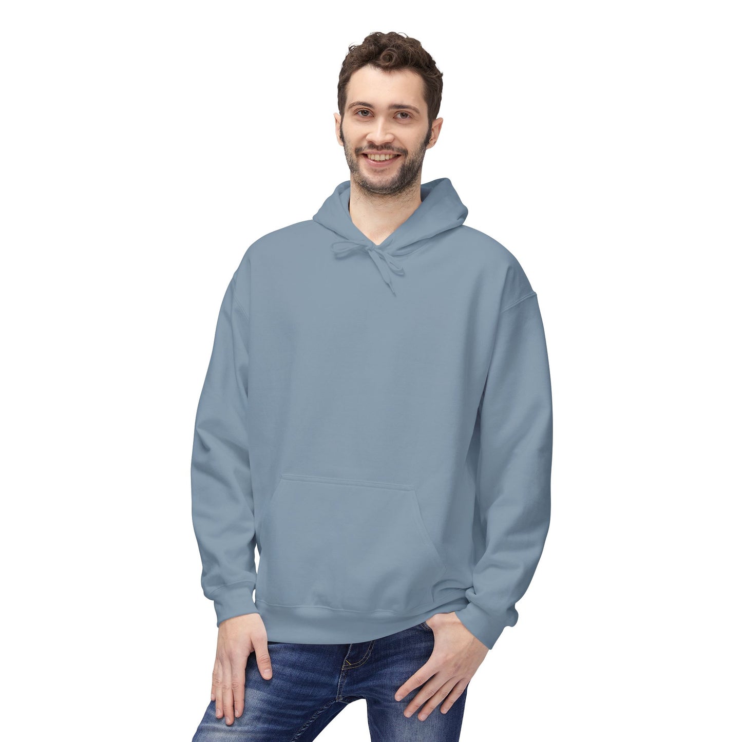 Unisex Fleece Hoodie mit Zitat - Goethe - Hier steh ich nun