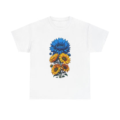 Unisex T-Shirt mit Blumen - Ukraine