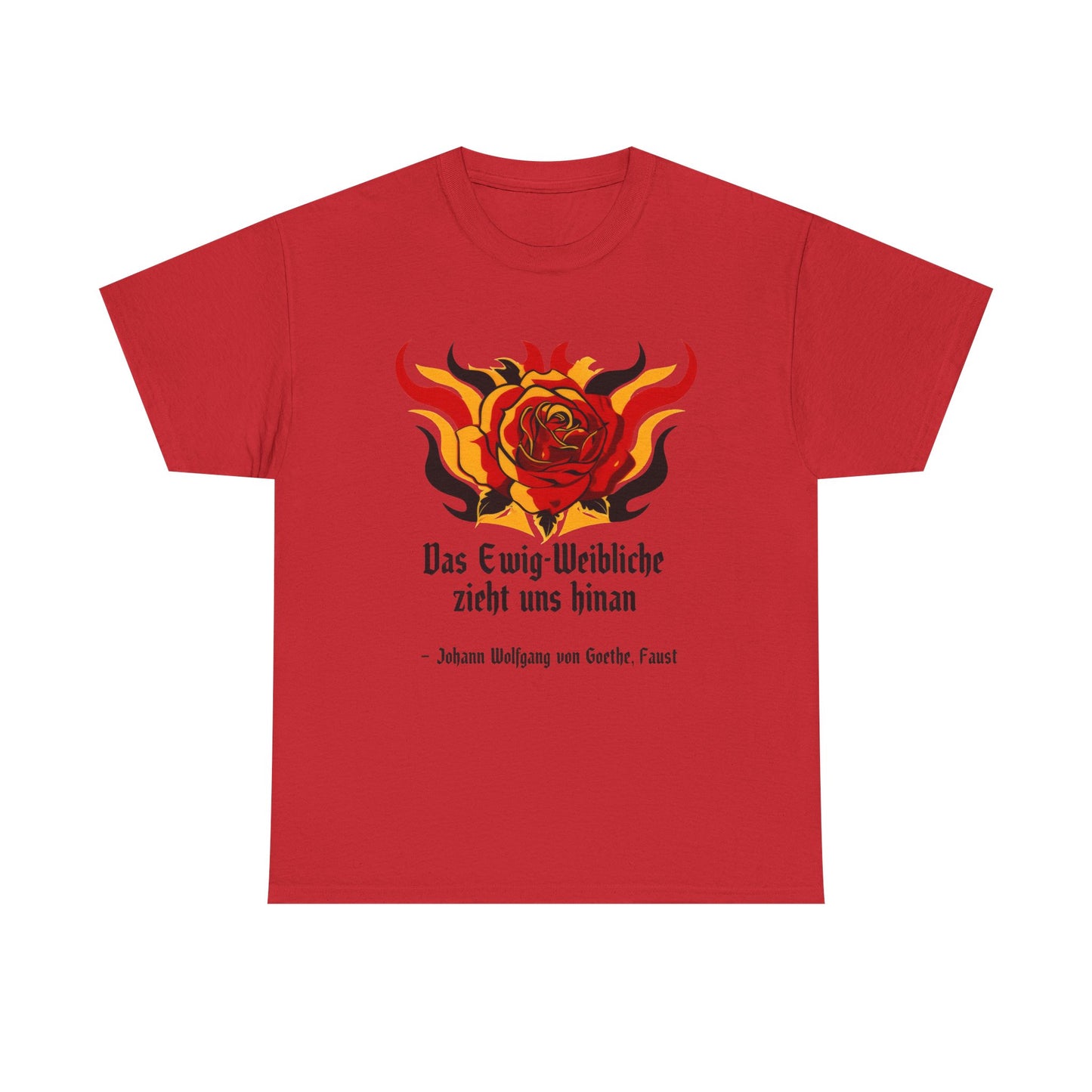 Unisex T-Shirt mit Zitat - Goethe - Ewig-Weiblichkeit