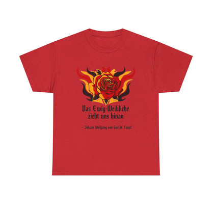 Unisex T-Shirt mit Zitat - Goethe - Ewig-Weiblichkeit