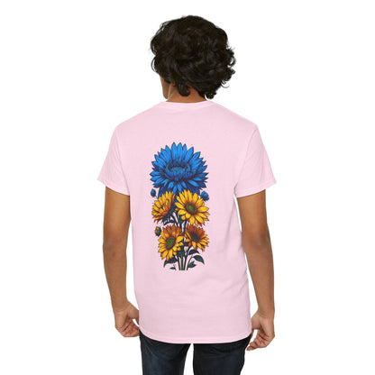 T-shirt with flowers - Ukraine (print on the back)